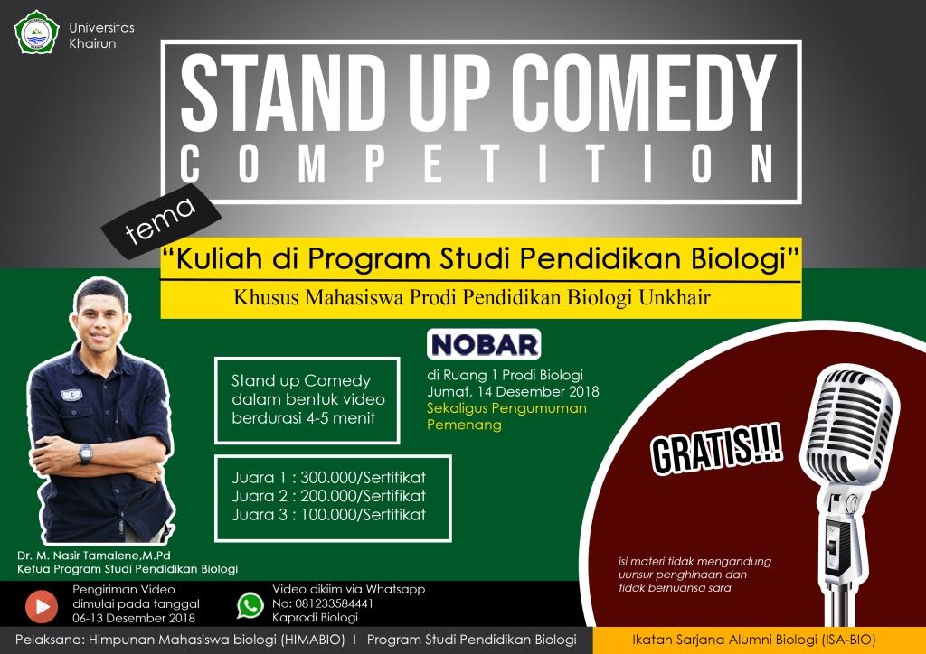 STAND UP COMEDY COMPETITION "Kuliah di Program Studi Pendidikan Biologi"