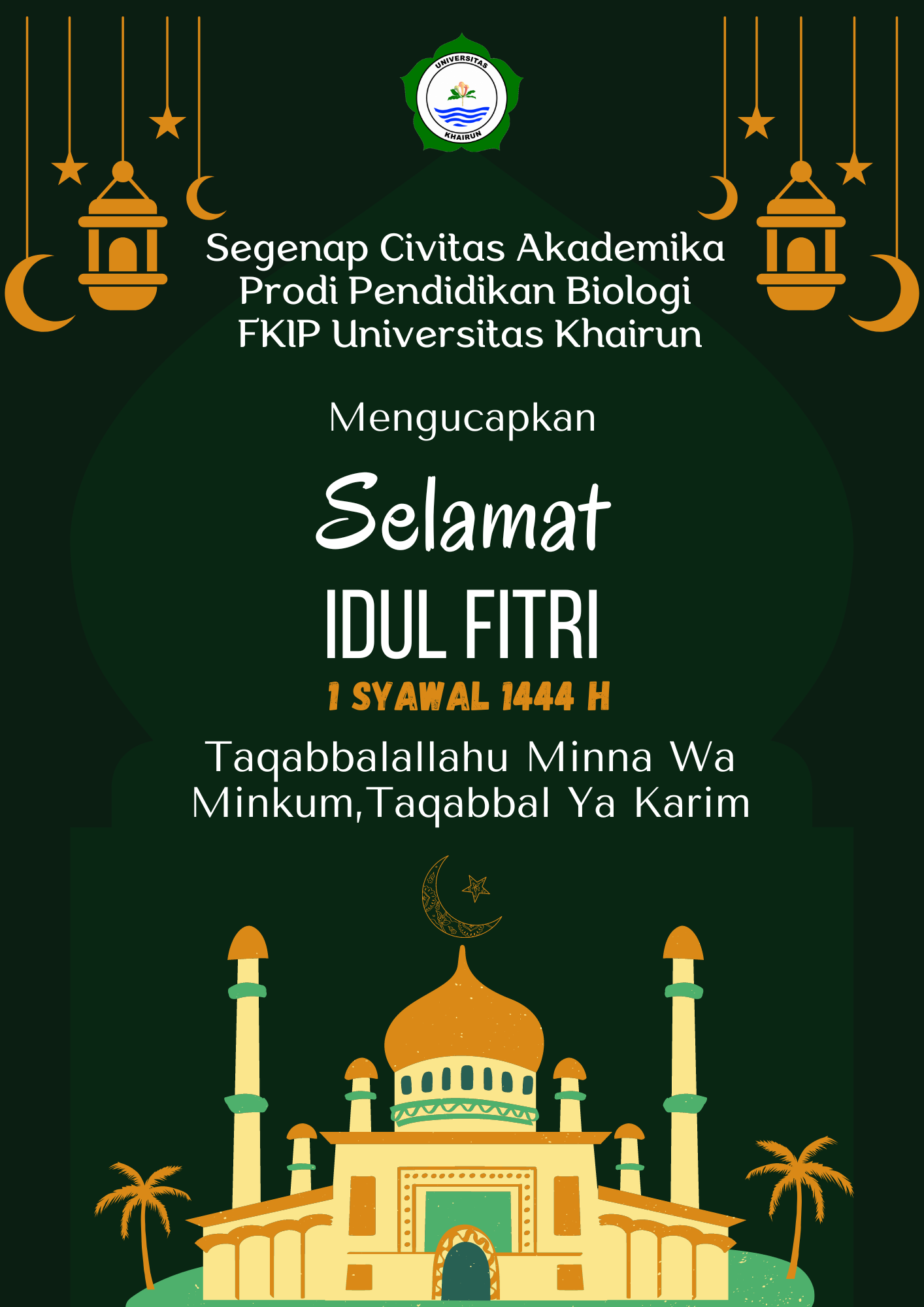 Selamat Hari Raya Idul Fitri 1444 H/2023 M