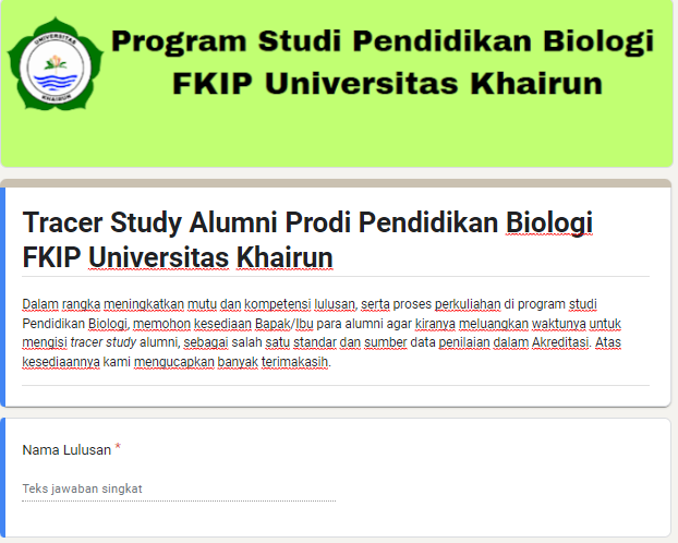 Tracer Study dan Kepuasan Pengguna Lulusan Bagi Alumni Prodi Pendidikan Biologi FKIP Universitas Khairun Lulusan Tahun 2019-2023