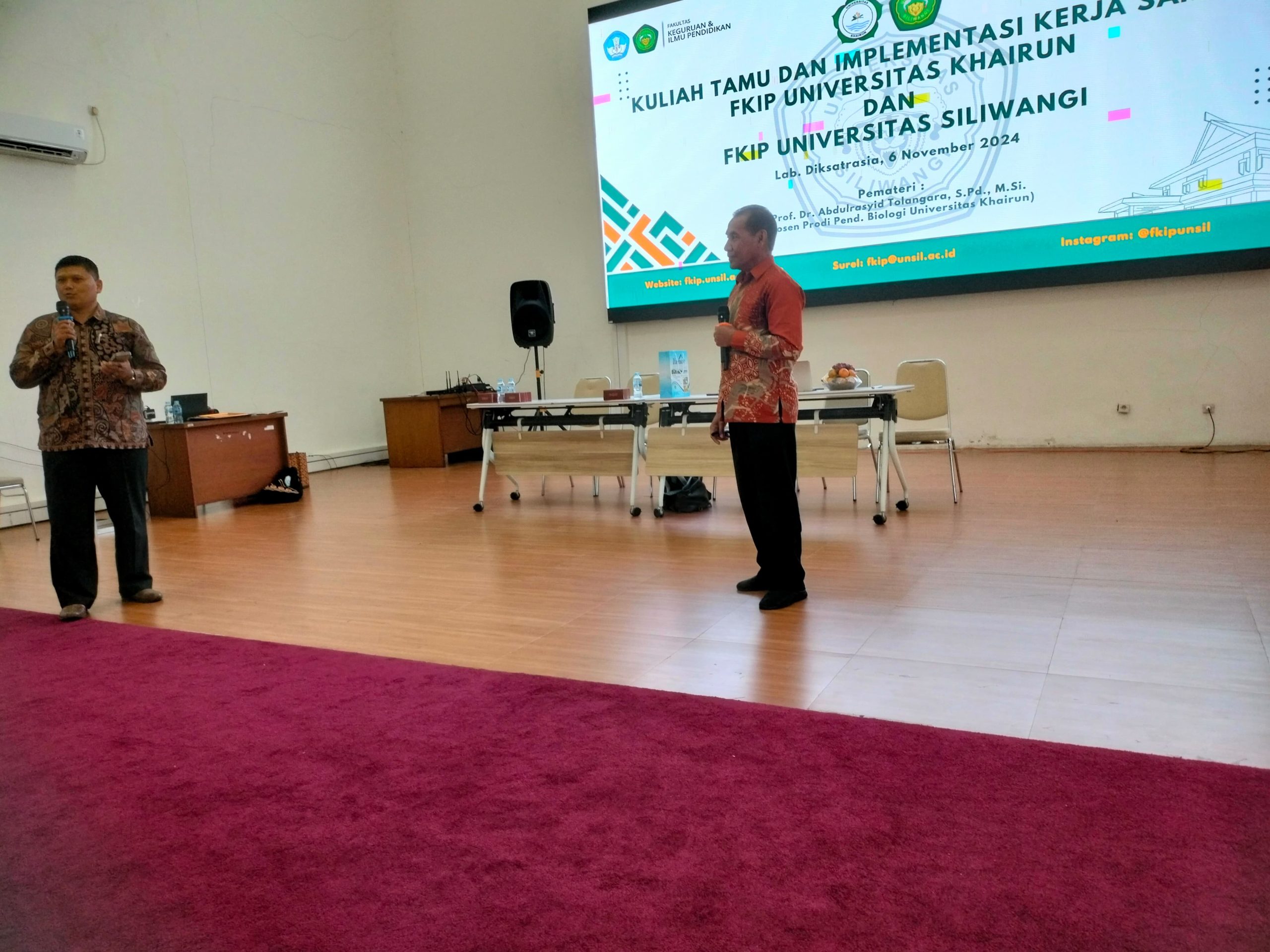 Kuliah Tamu dan Implementasi Kerjasama FKIP Unkhair dan FKIP Universitas Siliwangi